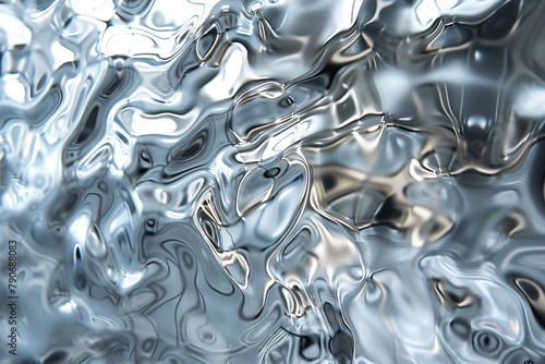 Abstract shiny liquid silver metal texture background