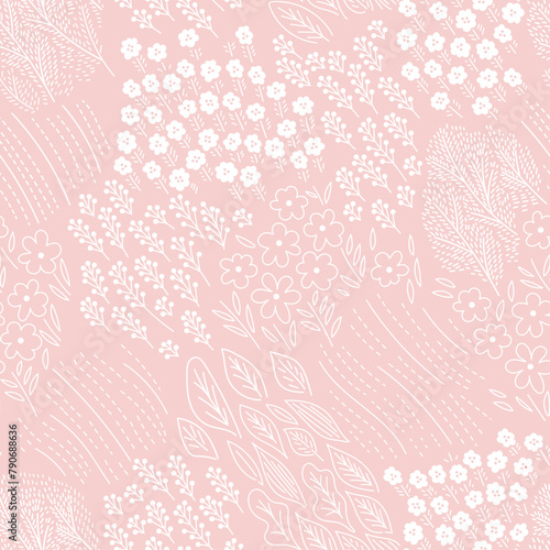 繊細な小花模様のシームレスパターン