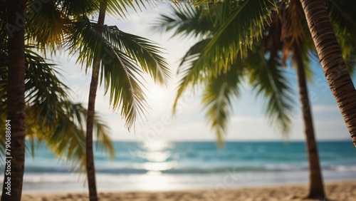 palm tree on the beach © Md