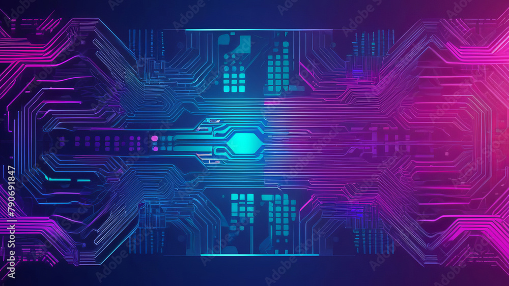 Obraz premium Abstract background. Geometric patterns with gradient color transitions, emphasizing innovation. Geometric stripe line art design. Futuristic technology concept.