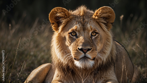 lion cub in the jungle 