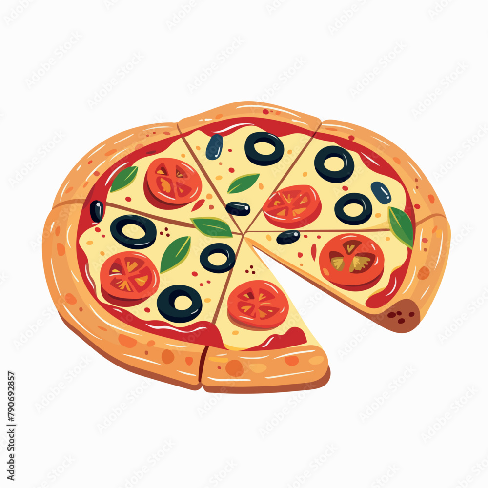 Pizza in cartoon, doodle style. Image for t-shirt, web, mobile apps and ui. Isolated 2d vector illustration in logo, icon, sketch style, Eps 10. AI Generative Pizza in cartoon, doodle style. Image for t-shirt, web, mobile apps and ui. Isolated 2d vector illustration in logo, icon, sketch style, Eps 10. AI Generative