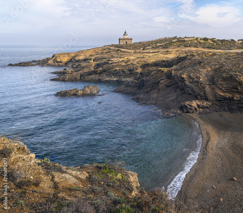 S'Arenal Lighthouse in Port de la Selva, Catalonia photo