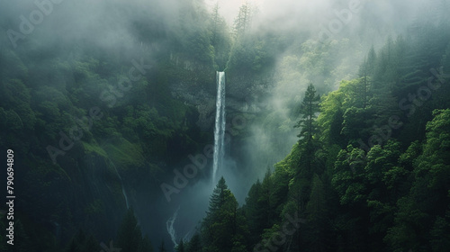 amazing natural beauty Multnomah Falls Columbia River Gorge National Scenic Area photo