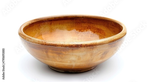 Ceramic bowl with nothing in it isolated