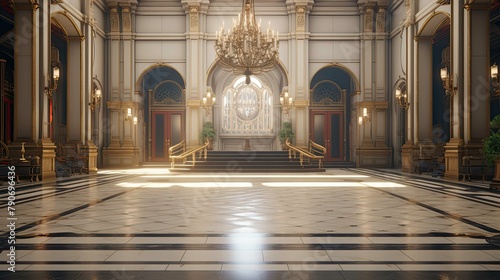 Interior of the church of st mary. AI generated art illustration. photo