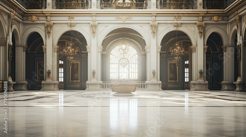 Interior of the church of st mary. AI generated art illustration.