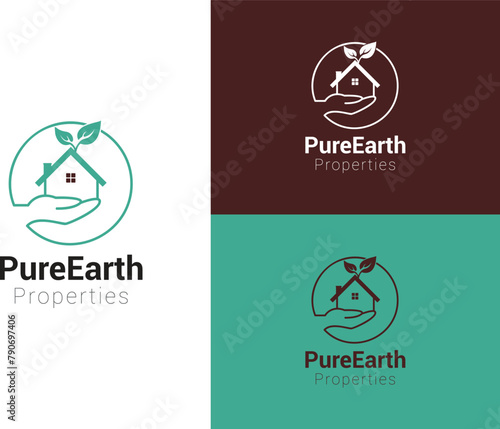 ecofriendly real estate logo, nature logo, real estate logo