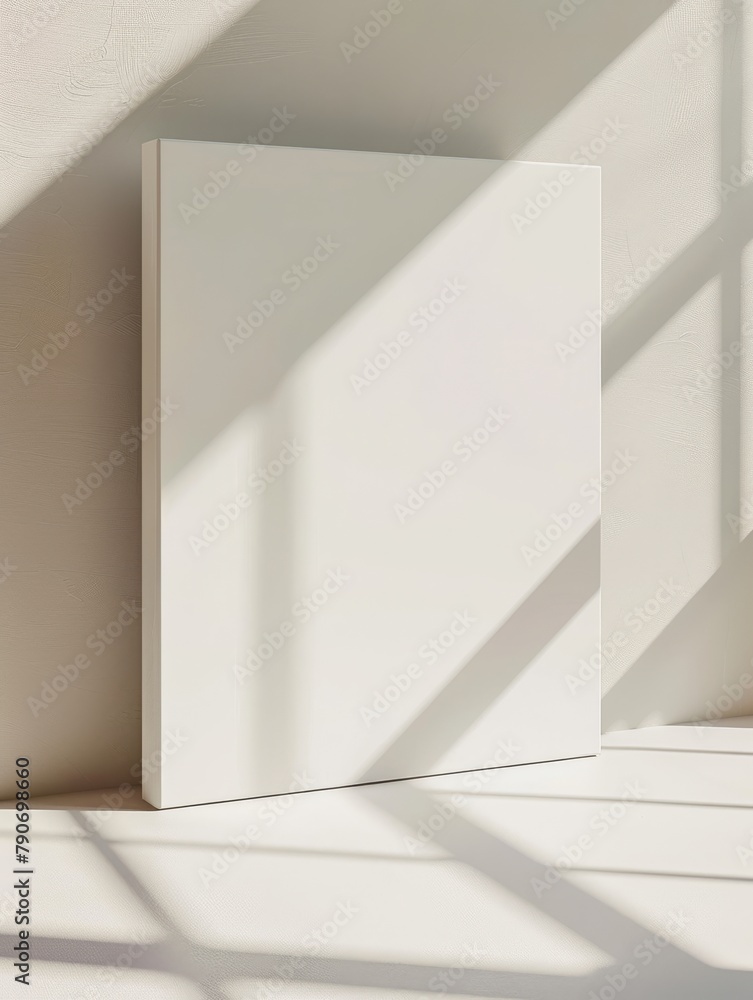 Pristine White Canvas in Empty Room | Minimalist Artwork Photography Pristine White Canvas in Empty Room | Minimalist Artwork Photography