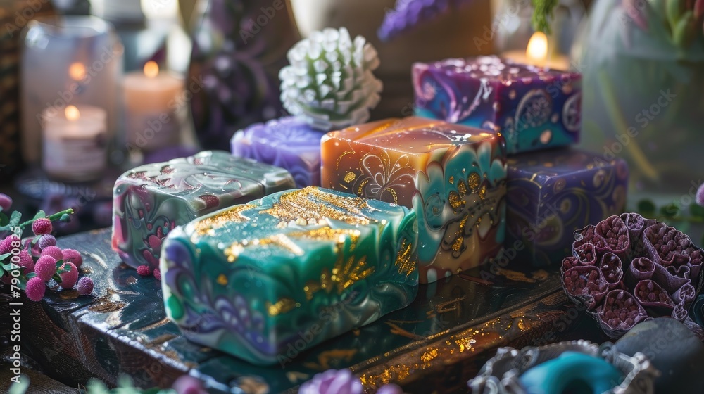 Handcrafted soap and decorative beauty products