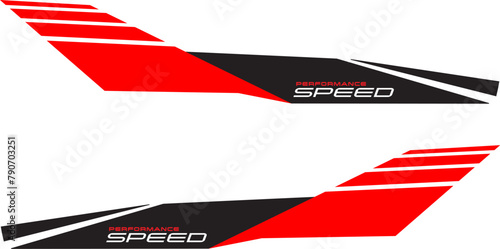 Wrap Design For Car vectors. Sports stripes, car stickers black color. Racing decals for tuning.