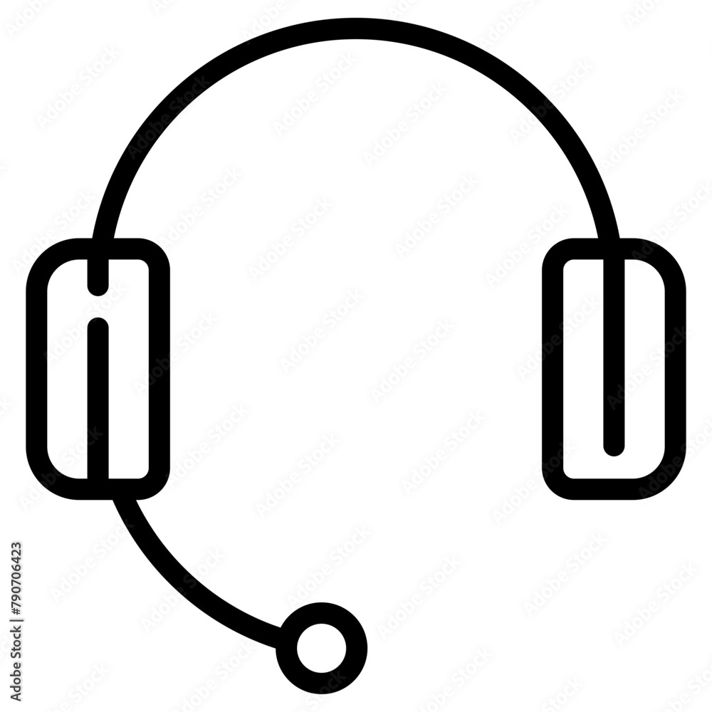 headset and earphones vector icon outline style. perfect use for logo, presentation, website, and more. modern icon design line style headset and earphones vector icon outline style. perfect use for logo, presentation, website, and more. modern icon design line style