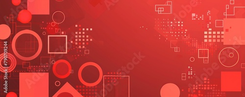 chaotically arranged geometric shapes.