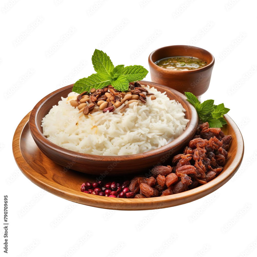 Tasty And Delicious Iranian Fesenjan Isolated On White Background Tasty And Delicious Iranian Fesenjan Isolated On White Background