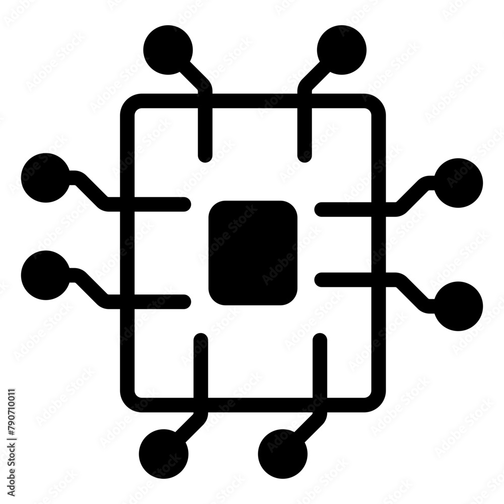 processor and chip vector icon solid line style. perfect use for logo, presentation, website, and more. modern icon design glyph style processor and chip vector icon solid line style. perfect use for logo, presentation, website, and more. modern icon design glyph style