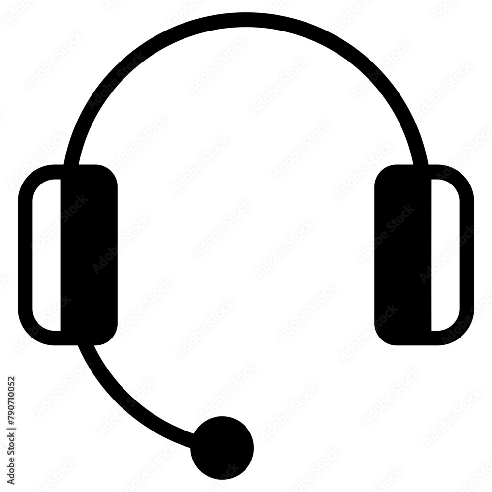 headset and earphones vector icon solid line style. perfect use for logo, presentation, website, and more. modern icon design glyph style headset and earphones vector icon solid line style. perfect use for logo, presentation, website, and more. modern icon design glyph style