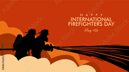 vector international firefighters day banner template