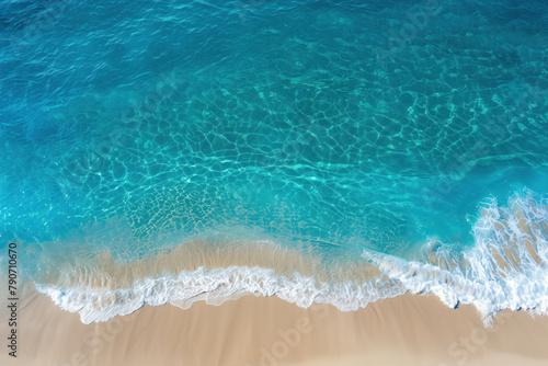 Aerial Drone Shot of a Tropical Beach, Generative AI