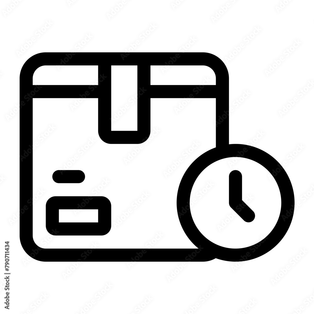Delivery On Process Line Icon Delivery On Process Line Icon