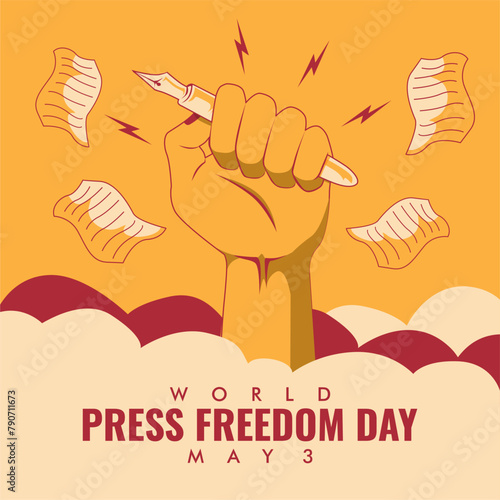 vector world press freedom day poster template
