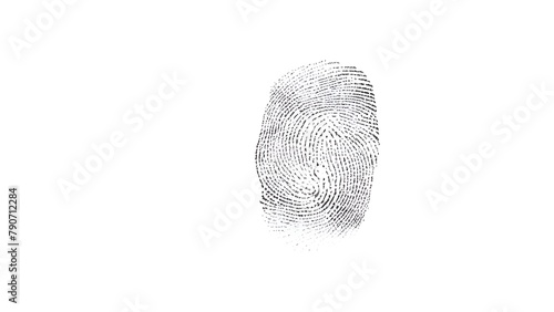 finger print on white background