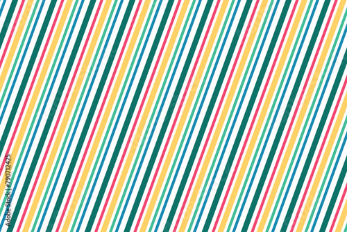 Colorful vector diagonal stripes pattern. Simple seamless texture with thin and thick oblique lines. Stylish abstract geometric striped background.