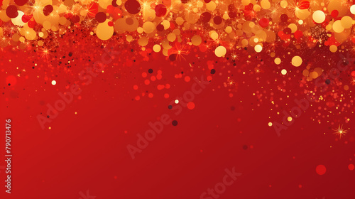 Happy Chinese new year 2024. Chinese new year banner with circle for show product. Greeting card. China frame with lantern on red background. 