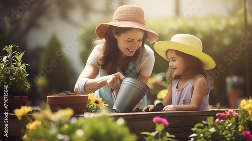 ParentChild Bonding Through Gardening Craft a story about a parent and child bonding over their shared love of gardening Explore themes of growth, nurturing, and the lessons learned as they tend to th photo