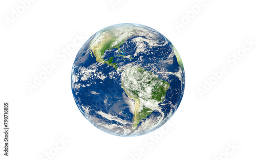 Blue planet earth isolated With Clipping path. Elements of this image furnished by NASA
