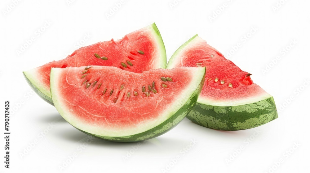 fresh watermelon on a white and isolated background