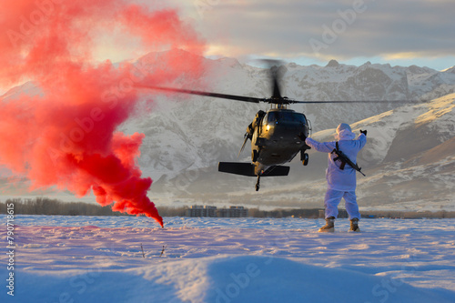 sikorsky S-70 in troop transport photo