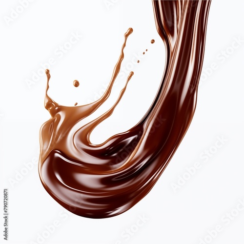 Stunning Display of a Chocolate Splash Capturing the Rich Texture and Dynamic Movement