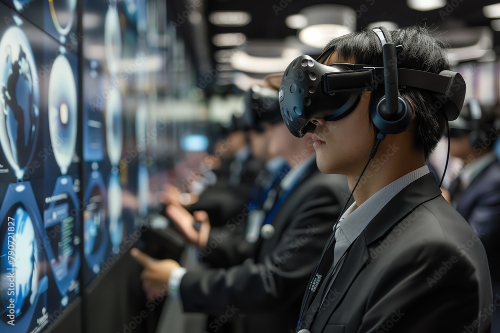 A virtual reality training program for employees to learn about cybersecurity best practices