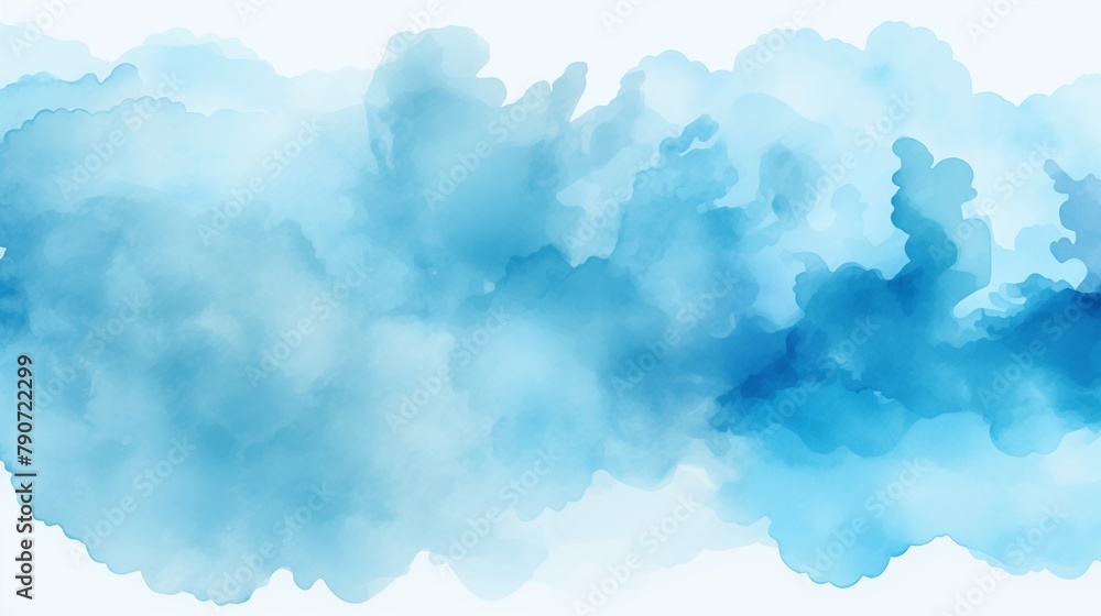 Serene Blue Watercolor Clouds Illustration Perfect as an Artistic Background Serene Blue Watercolor Clouds Illustration Perfect as an Artistic Background