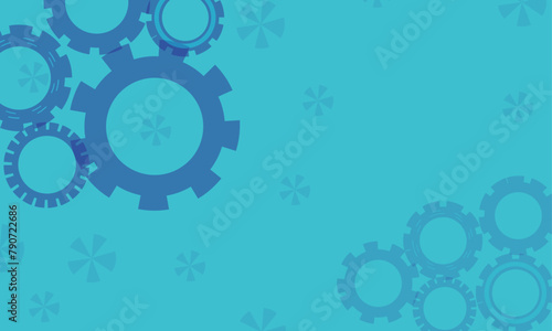 Vectors Businessman drawing connecting gears on chalkboard. Initiate productivity and efficiency working process concept background.