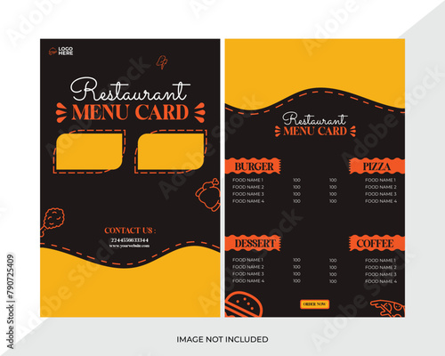 beautiful restaurant menu card design
