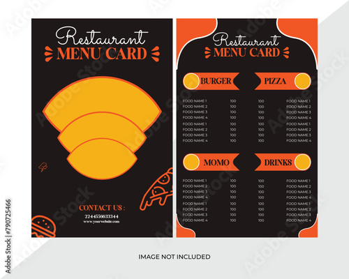 beautiful restaurant menu card design