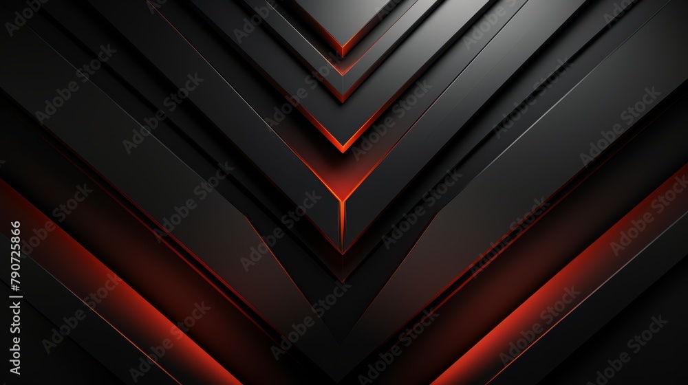 Minimalist dark 3D arrow pattern flowing, tech-inspired design Minimalist dark 3D arrow pattern flowing, tech-inspired design