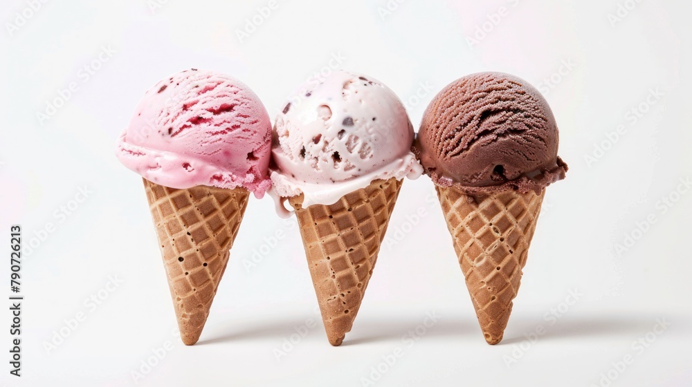 Ice cream creamy on a white and clean background Ice cream creamy on a white and clean background