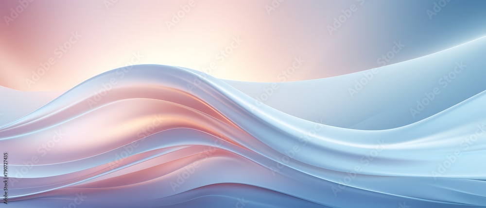 Naklejka premium Subtle 3D energy waves in a soft modern minimalist setting
