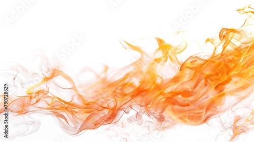 on fire flame white and clean background