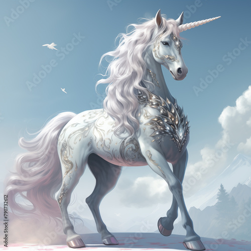 elegant unicorn horse