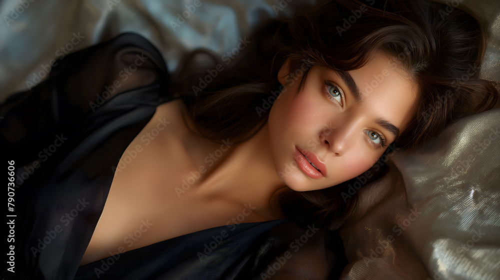 Sensual Portrait of a Young Woman with Freckles in Intimate Lace Wear Sensual Portrait of a Young Woman with Freckles in Intimate Lace Wear