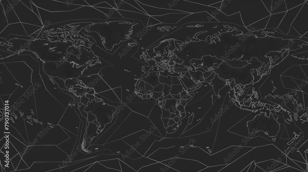 black minimalistic surface map, map stock vector art, line drawing stock, minimalist geometric precision, 16:9