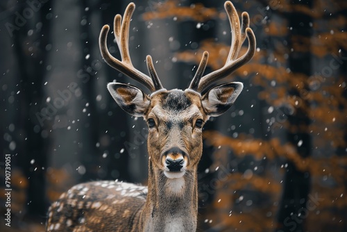 Deer Standing in Forest © Jorge Ferreiro