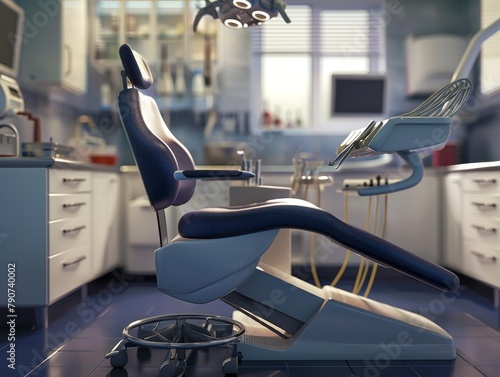 Ready for your checkup A pristine and modern dental clinic chair awaits