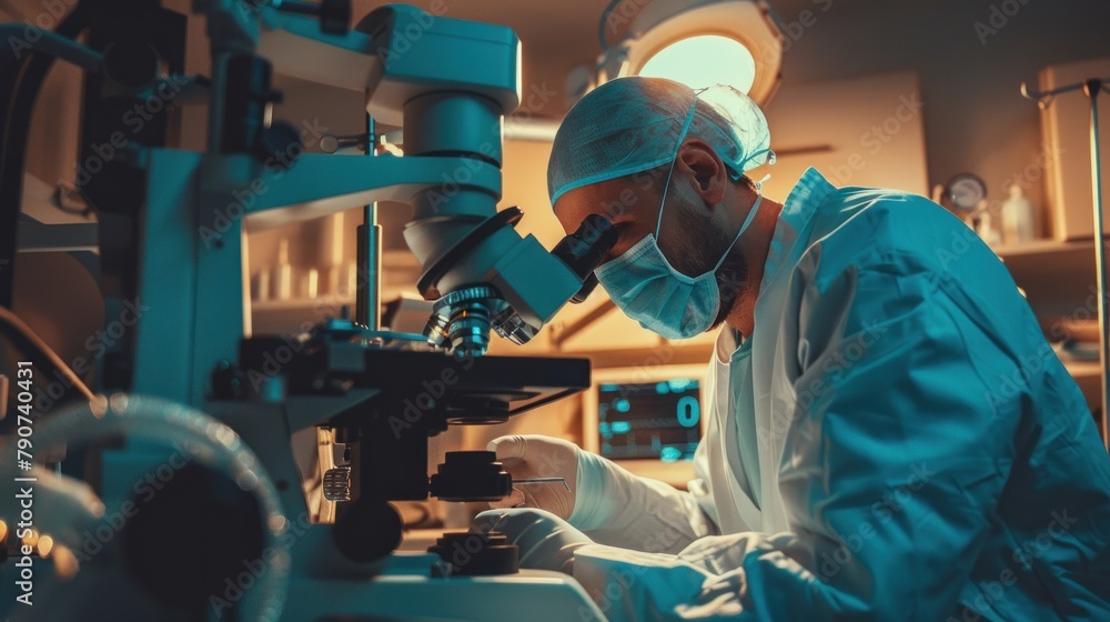 doctor performing eye surgery using doctor performing eye surgery using
