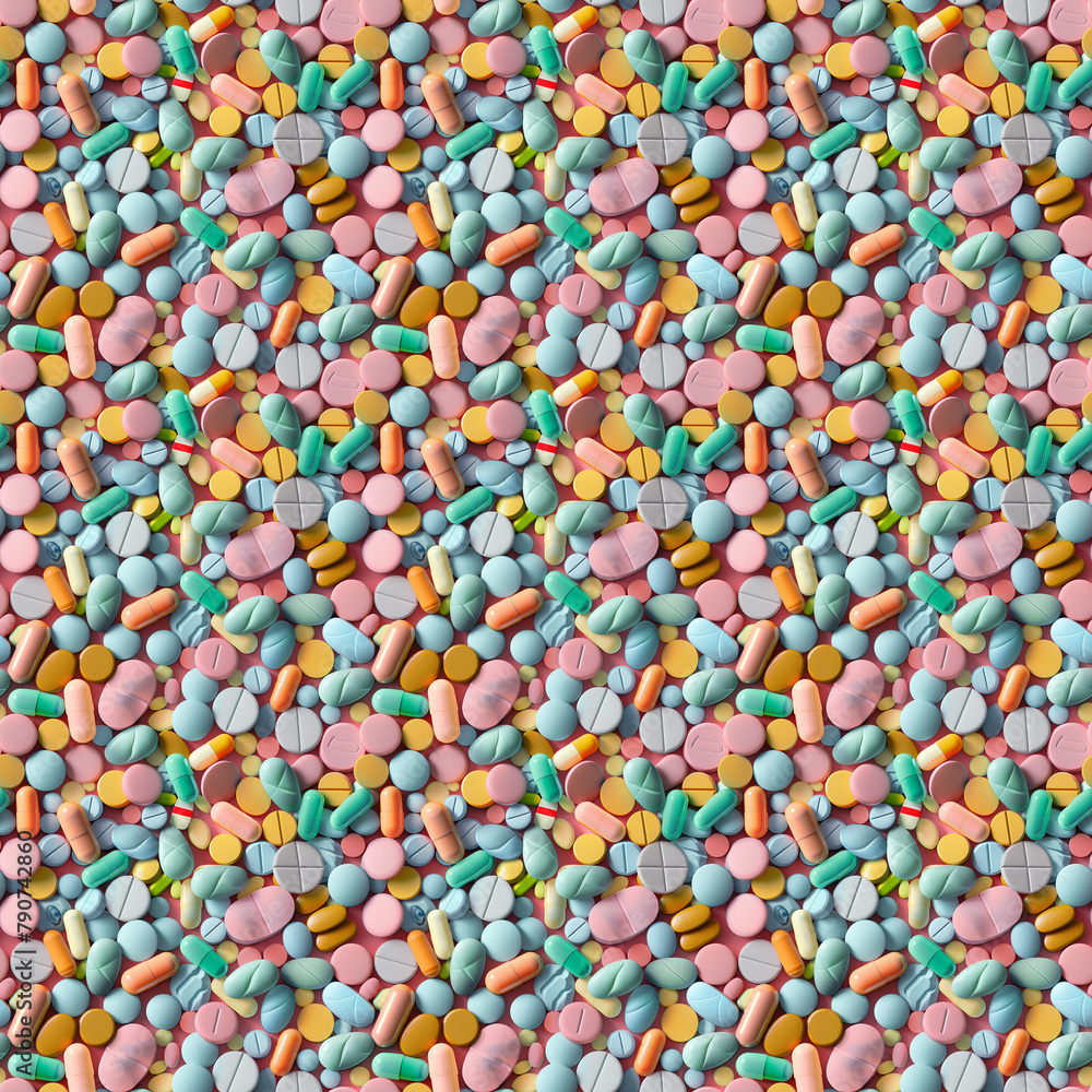 medicine pills background, repeatable seamless background pattern tile medicine pills background, repeatable seamless background pattern tile