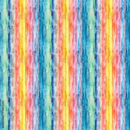 water colour rainbow stripes background, repeatable seamless background pattern tile 