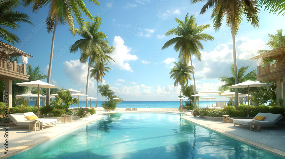 a tropical beach oasis with palm trees swaying gently in the warm breeze, crystal-clear turquoise waters lapping against the shore a tropical beach oasis with palm trees swaying gently in the warm breeze, crystal-clear turquoise waters lapping against the shore